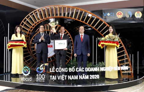 Vedan Việt Nam duy trì danh hiệu "Top 100 Doanh nghiệp phát triển bền vững năm 2020"