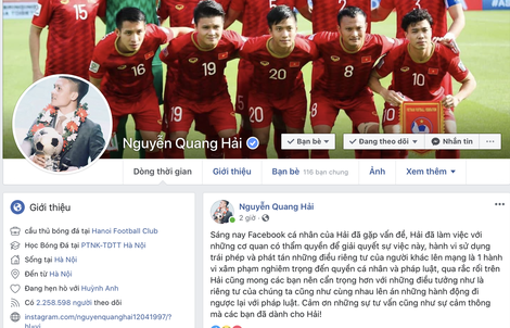 Giải mã vụ hack Facebook Quang Hải: Có chủ đích, không loại trừ người nhà?