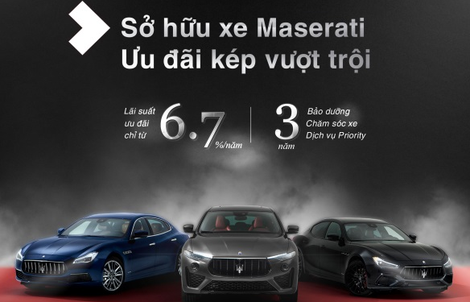 Techcombank hợp tác cùng Maserati tung gói ưu đãi độc quyền cho khách hàng mua xe