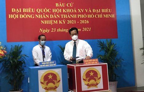 TP HCM: Tỉ lệ bầu cử đến 19 giờ đạt 99,38%