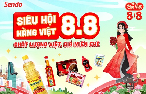Sendo ưu đãi khủng đến 50% cho hàng Việt thiết yếu