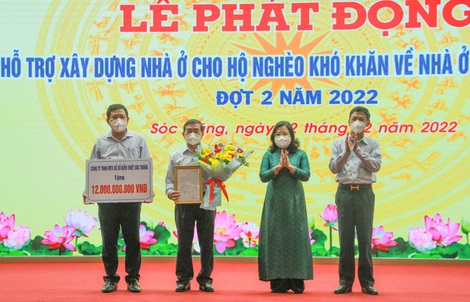 Sóc Trăng phát động xây gần 2.000 căn nhà cho hộ nghèo