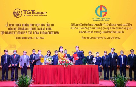 T&T Group hợp tác với tập đoàn hàng đầu của Lào, phát triển 2.500 MW điện tái tạo