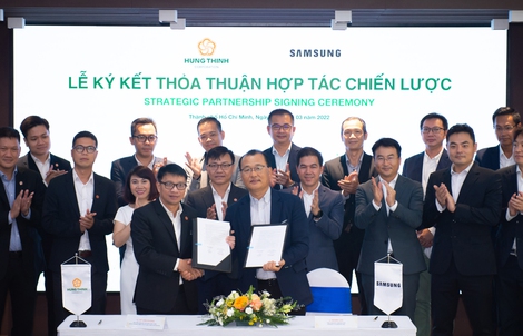 Tập đoàn Hưng Thịnh ký kết hợp tác chiến lược với Samsung Vina