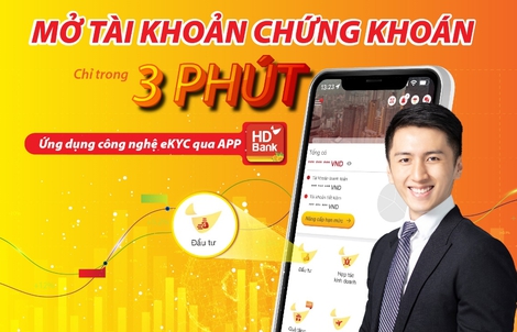 Đầu tư dễ dàng với tính năng mở tài khoản chứng khoán trên App HDBank