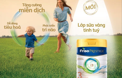Friso Prestige với công thức dinh dưỡng từ “Lớp sữa vàng tinh túy” giúp bé tăng cường miễn dịch