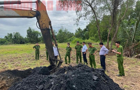Phát hiện bãi chôn lấp chất thải nguy hại rất lớn tại Trà Vinh