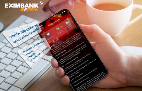 Chuyển tiền quốc tế online trên APP EXIMBANK EDIGI