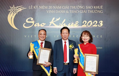 Agribank giành "cú đúp" tại giải thưởng Sao Khuê 2023