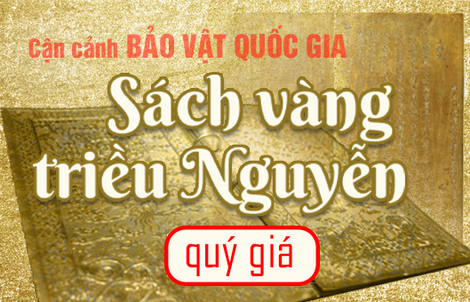Cận cảnh bảo vật quốc gia: Sách vàng triều Nguyễn quý giá