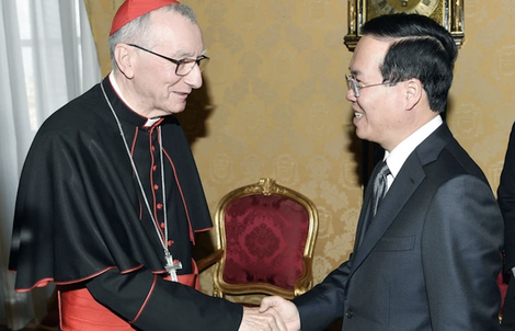Chủ tịch nước gặp Thủ tướng Toà thánh, Hồng y Pietro Parolin