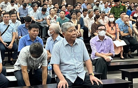 Chủ tịch Tập đoàn Mường Thanh Lê Thanh Thản mặc áo kẻ ca rô tới tòa
