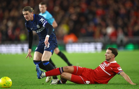 Chelsea thua sốc Middlesbrough, mong manh vé chung kết League Cup
