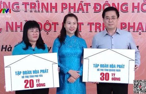 Hòa Phát hỗ trợ hơn 1.500 căn nhà cho người nghèo trên cả nước