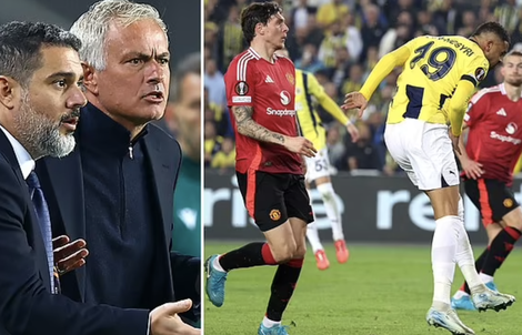 HLV Mourinho bị thẻ đỏ, Fenerbahce vẫn gieo sầu cho Man United