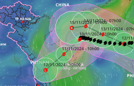 Bão Toraji tăng cấp, giật tới cấp 16 và đang tiến nhanh vào Biển Đông
