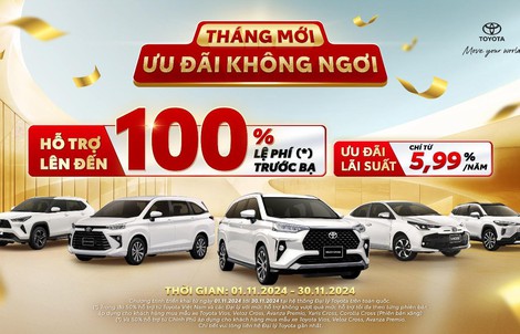 Cơ hội cuối cùng để sở hữu xe Toyota với ưu đãi 100% lệ phí trước bạ