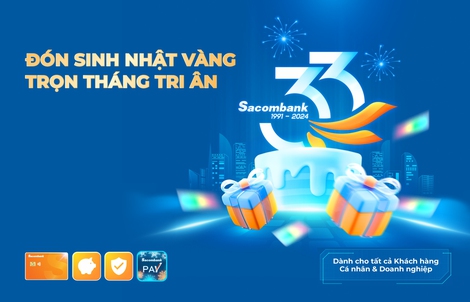 Sacombank chi hơn 33 tỉ đồng tri ân khách hàng