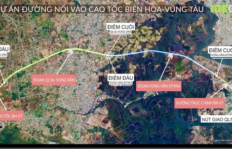 3 dự án thành phần kết nối vào cao tốc Biên Hòa - Vũng Tàu
