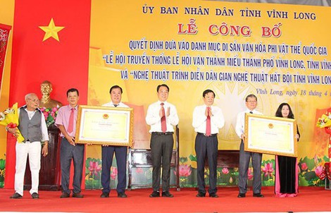 Vĩnh Long công bố 2 di sản văn hóa phi vật thể