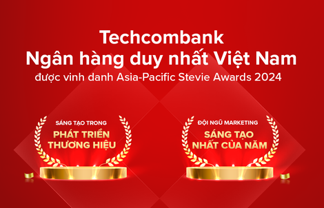 Techcombank đoạt 2 giải thưởng về đổi mới sáng tạo lĩnh vực thương hiệu và tiếp thị khu vực châu Á - Thái Bình Dương