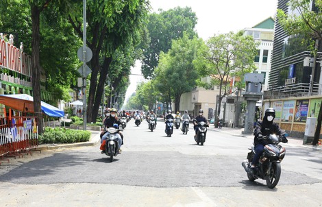 Đoạn đường Võ Thị Sáu bị sụt lún đã được khắc phục