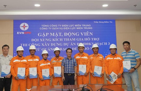 EVNCPC đồng loạt ra quân hỗ trợ hoàn thành dự án đường dây 500kV mạch 3 Quảng Trạch - Phố Nối