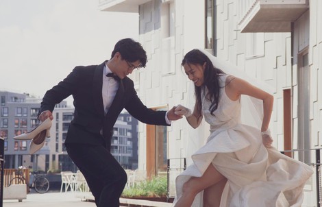 Ngô Thanh Vân nhí nhảnh kỷ niệm ngày cưới bên chồng trẻ
