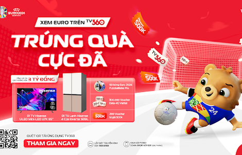 “Xem Euro trên TV360 trúng quà cực đã”, cơ hội trúng quà mỗi ngày và xem sớm nhất EURO 2024