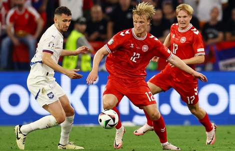 Euro 2024: Đan Mạch vào vòng 1/8 sau trận hòa không bàn thắng
