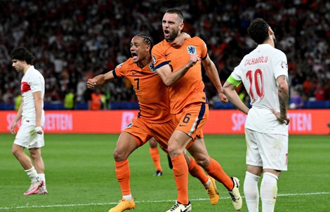 Euro 2024: Ngược dòng thắng kịch tính, Hà Lan đấu Anh ở bán kết