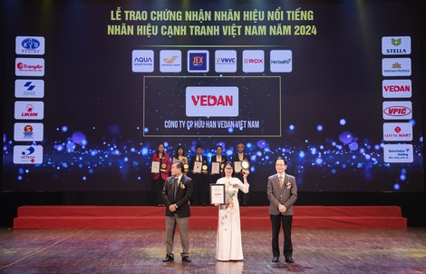 Vedan Việt Nam vinh dự nhận chứng nhận “Top 10 Nhãn hiệu nổi tiếng Việt Nam” 2024