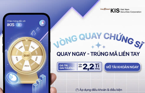 Chứng khoán KIS: khởi động “Vòng quay chứng sĩ” lần 3 với tổng giá trị giải thưởng 2.2 tỷ