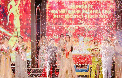 Doanh nhân Bắc Giang đăng quang Hoa hậu Doanh nhân Hoà bình 2024