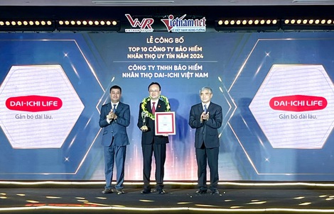 Dai-ichi Life Việt Nam đạt Top 10 công ty bảo hiểm nhân thọ uy tín năm 2024