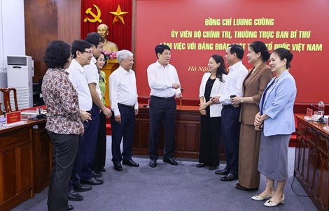 Thường trực Ban Bí thư Lương Cường làm việc với Đảng đoàn MTTQ Việt Nam