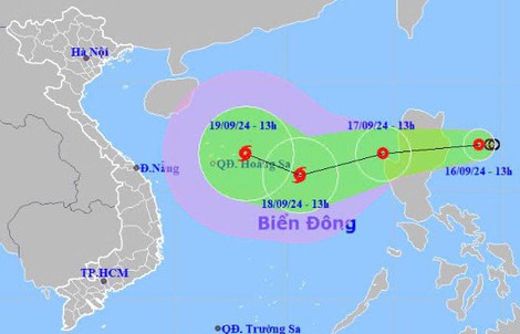 Áp thấp nhiệt đới sắp mạnh lên thành bão di chuyển 15 km/giờ hướng vào Biển Đông
