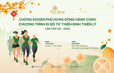 Chứng khoán Phú Hưng đồng hành chương trình Đi bộ từ thiện Đinh Thiện Lý