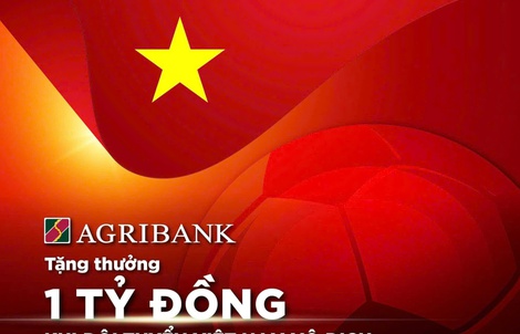 Agribank sẽ trao thưởng 1 tỉ đồng khi đội tuyển Việt Nam vô địch ASEAN Cup 2024