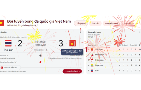 Việt Nam vô địch ASEAN Cup 2024, Google "đi bão" theo cách đặc biệt