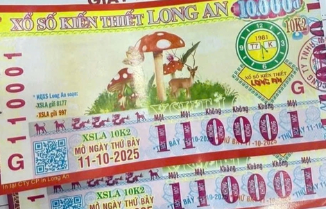 Xổ số miền Nam: Dãy số “quái” vé số Long An trúng giải đặc biệt tại phường Ngã Bảy