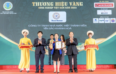 Yến sào Khánh Hòa được tôn vinh “Thương hiệu Vàng Nông nghiệp Việt Nam 2025”