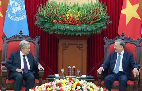 Tổng Bí thư Tô Lâm tiếp Tổng Thư ký Liên hợp quốc António Guterres