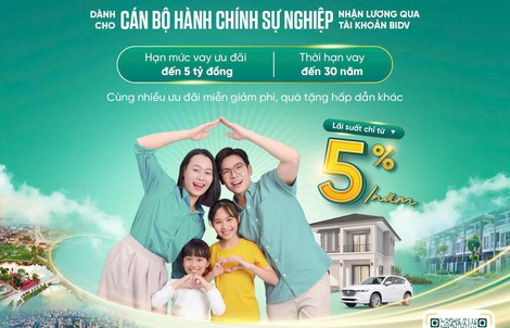 BIDV giới thiệu gói tín dụng “An cư vững bước” lãi suất chỉ từ 5%/năm