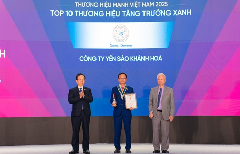 Yến sào Khánh Hòa vào Top 10 “Thương hiệu Tăng trưởng Xanh 2025”