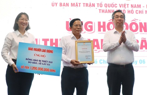 TP HCM vì cả nước: Hơn 35,6 tỉ đồng ủng hộ đồng bào vùng bão, lũ