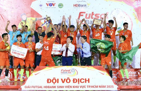 Trường Đại học Nông Lâm vô địch Giải Futsal sinh viên TP HCM 2025