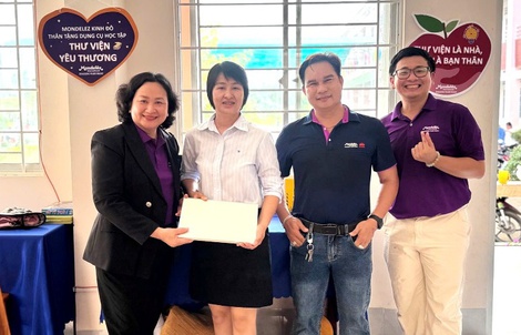 Mondelez Kinh Đô hỗ trợ vật phẩm học tập trong chương trình “Thư viện Yêu thương”