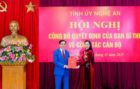Chủ tịch UBND tỉnh Hà Tĩnh được điều động giữ chức Phó Bí thư Tỉnh ủy Nghệ An
