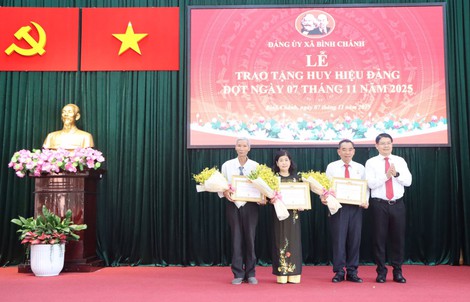 TP HCM: Nhiều địa phương trao tặng Huy hiệu Đảng  cho đảng viên